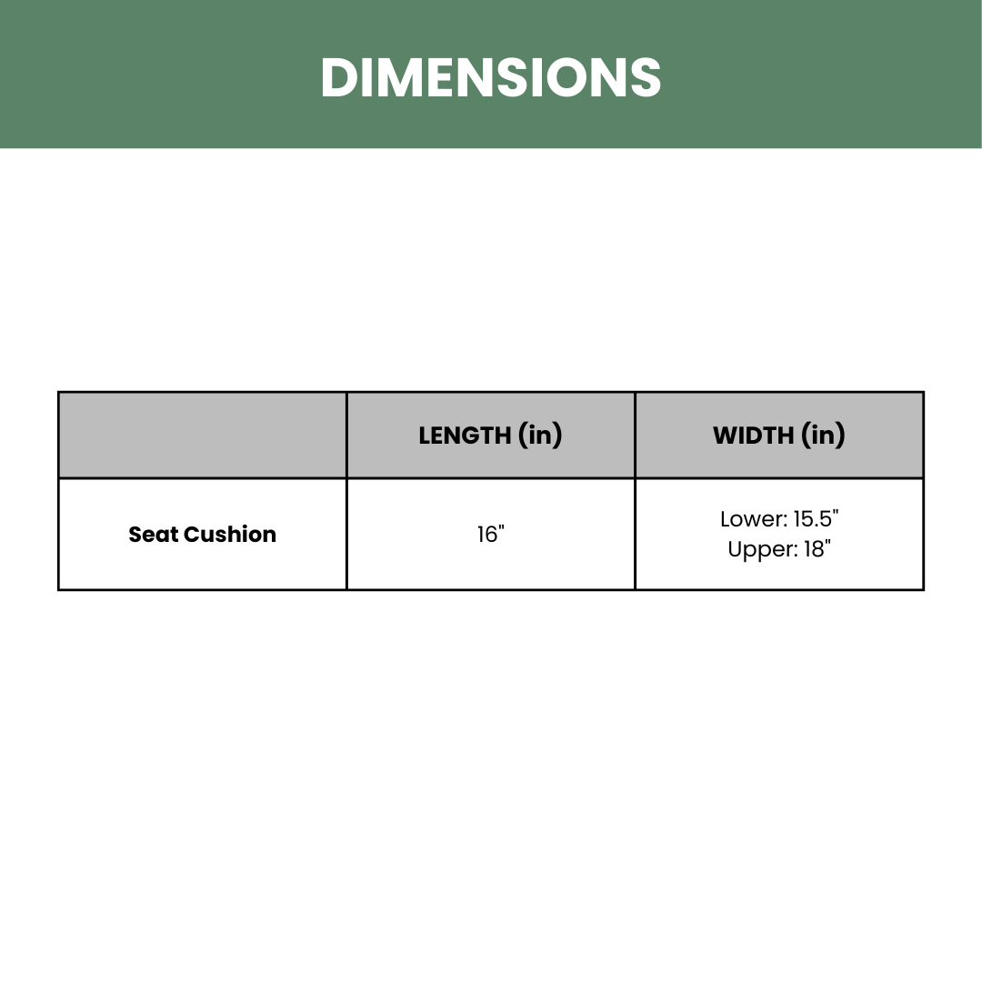 Cojín de asiento de látex orgánico con funda con cremallera, 2" y 3" (diferentes opciones de funda)