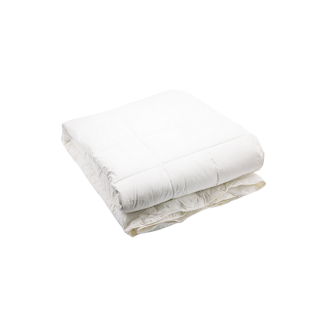 White Down Alternative Bed Comforter with Organic Cotton Covering