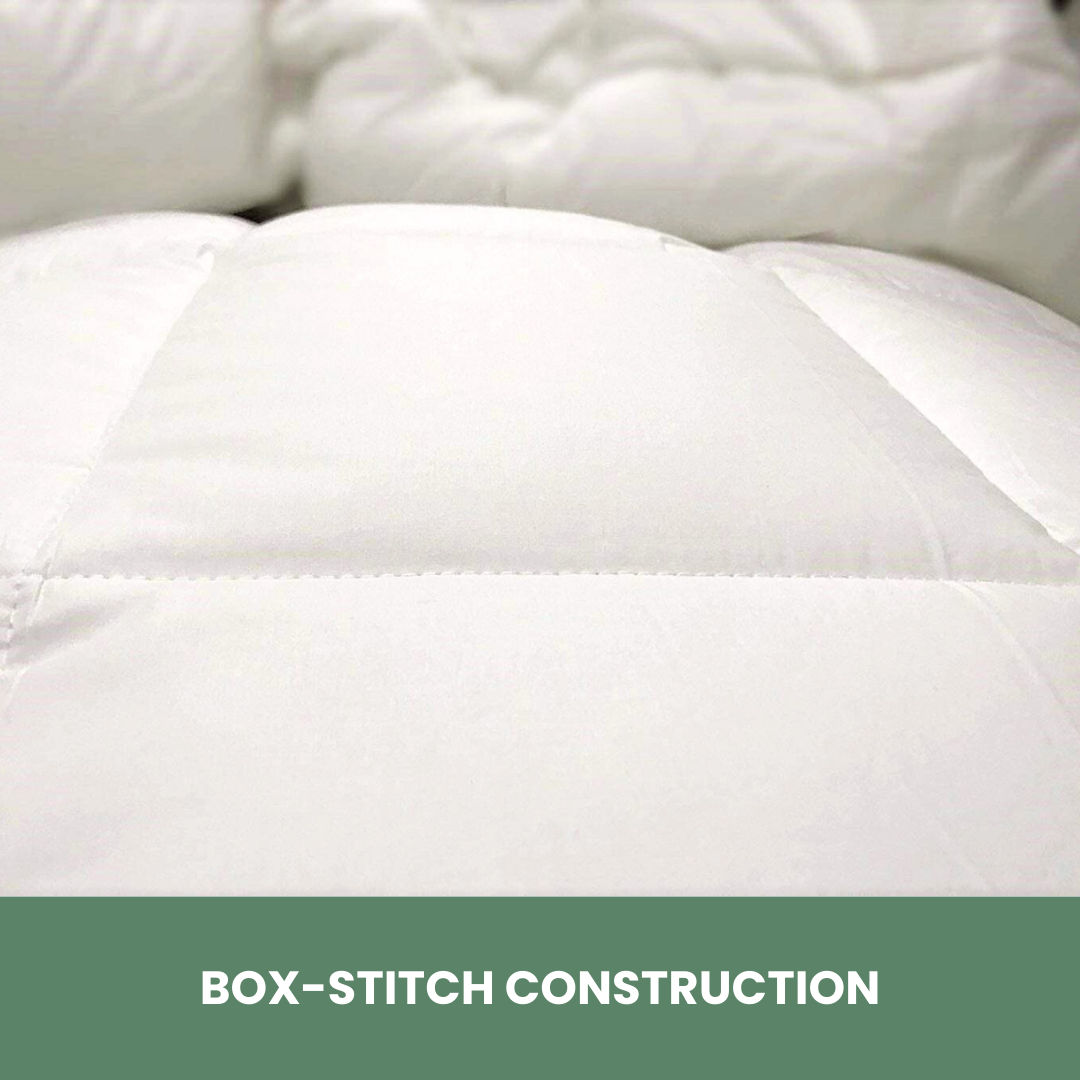 White Down Alternative Bed Comforter with Organic Cotton Covering