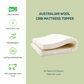 Crib mattress topper - crib topper - crib topper pad - crib mattress protector - organic crib mattress protector - best crib mattress topper - soft crib mattress topper - organic latex crib topper - GOTS Certified - GOLS Certified - 2” inch - 3” inch - thick crib mattress topper - hypoallergenic - non toxic - cooling - breathable - waterproof crib mattress topper - wool cover - Organic crib mattress topper - Organic crib topper - best crib mattress topper