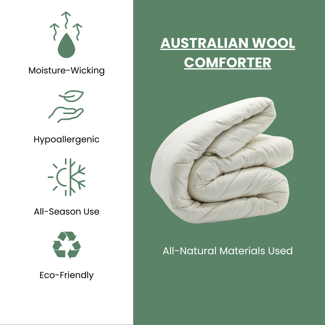 100% All-Natural Australian Wool Filled Comforter