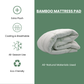 Natural Bamboo Mattress Pad with 17” Fitted Bed Skirt Deep Pocket