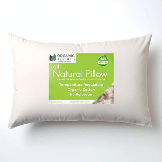 GOTS Certified Organic Cotton Pillow Certified Zipper Cover - Organic Textiles