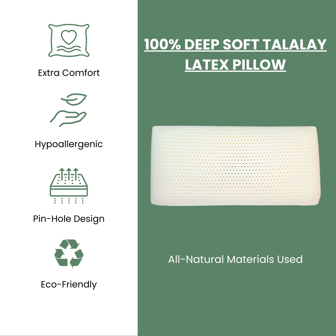 100% Deep Soft Talalay Latex Pillow [GOTS CERTIFIED]