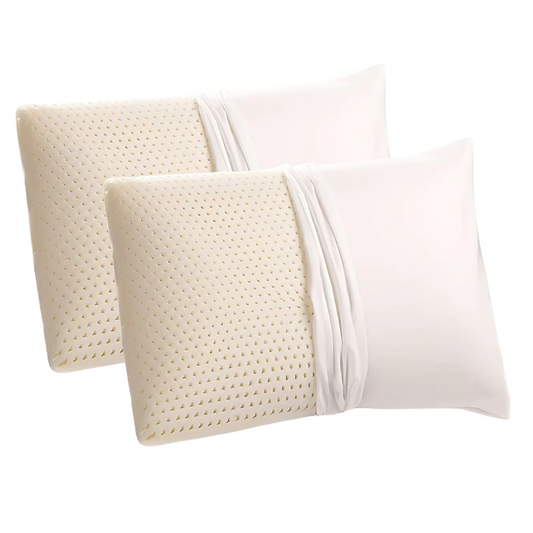 100% Two-Pack Talalay Latex Pillow for Neck Pain [GOTS CERTIFIED]