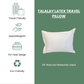 Talalay Latex Small Travel Pillow [GOTS Certified]